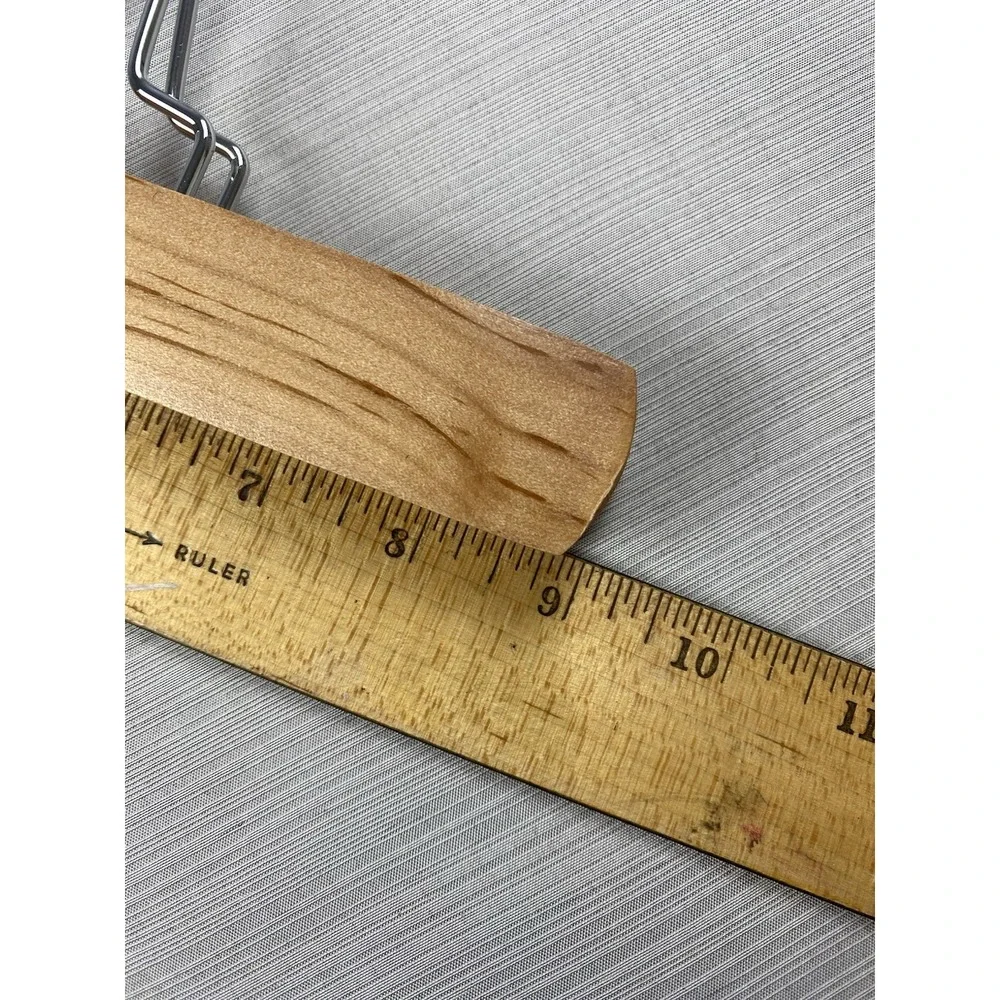 Lot of 5 Metal and Wooden Slack Skirt Pants Hangers Art Clamps‎